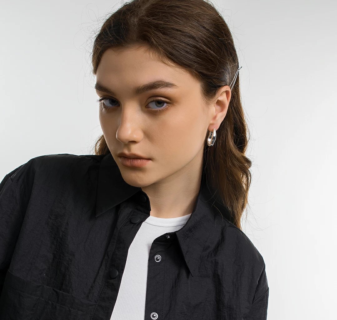 Серьги Мармалато, цвет белое серебро #2