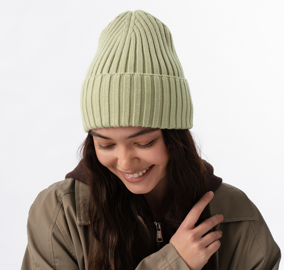 Шапка Мармалато, цвет светло-оливковый #4