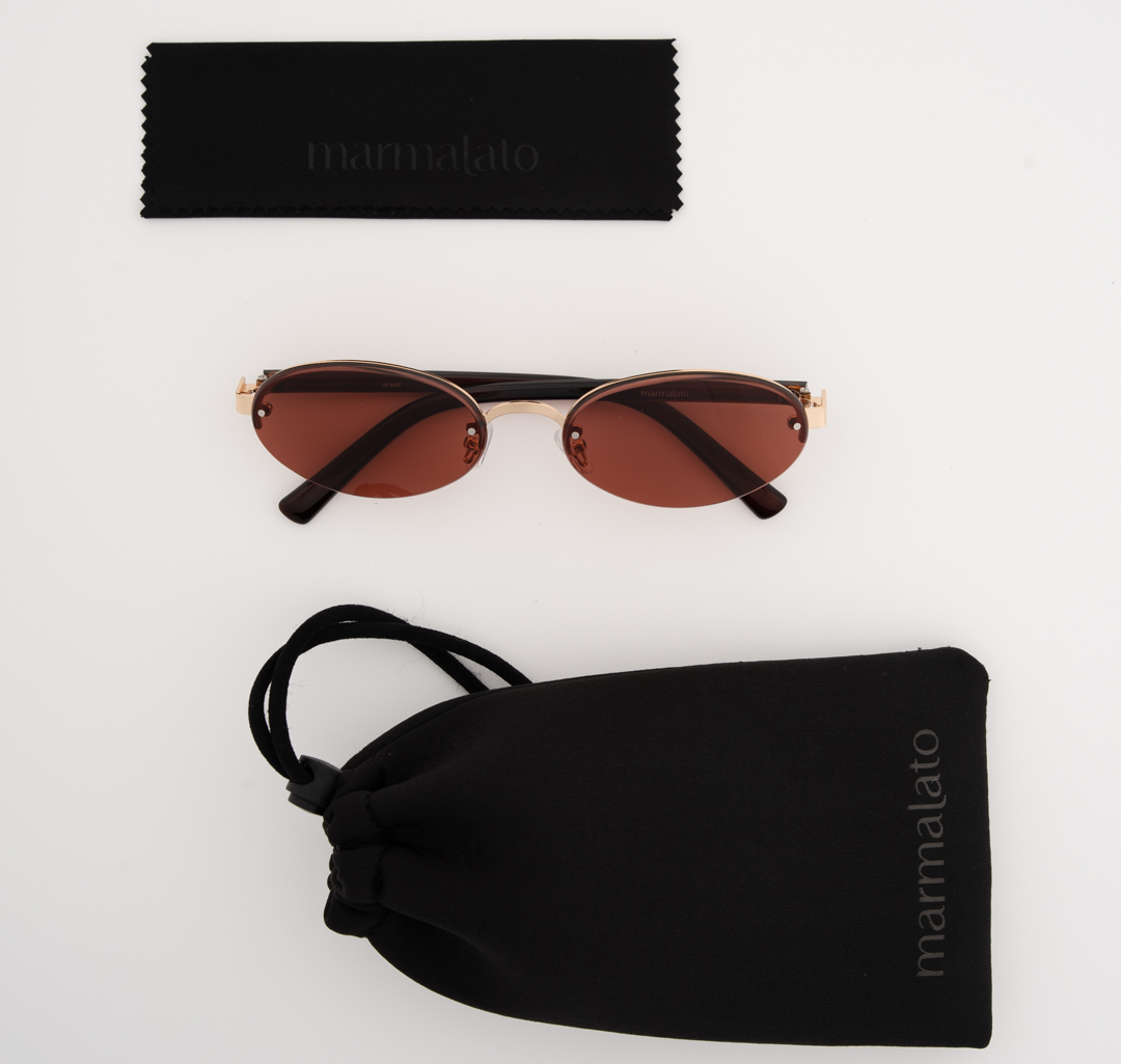 Очки с чехлом Мармалато, цвет коричневый-золото #6