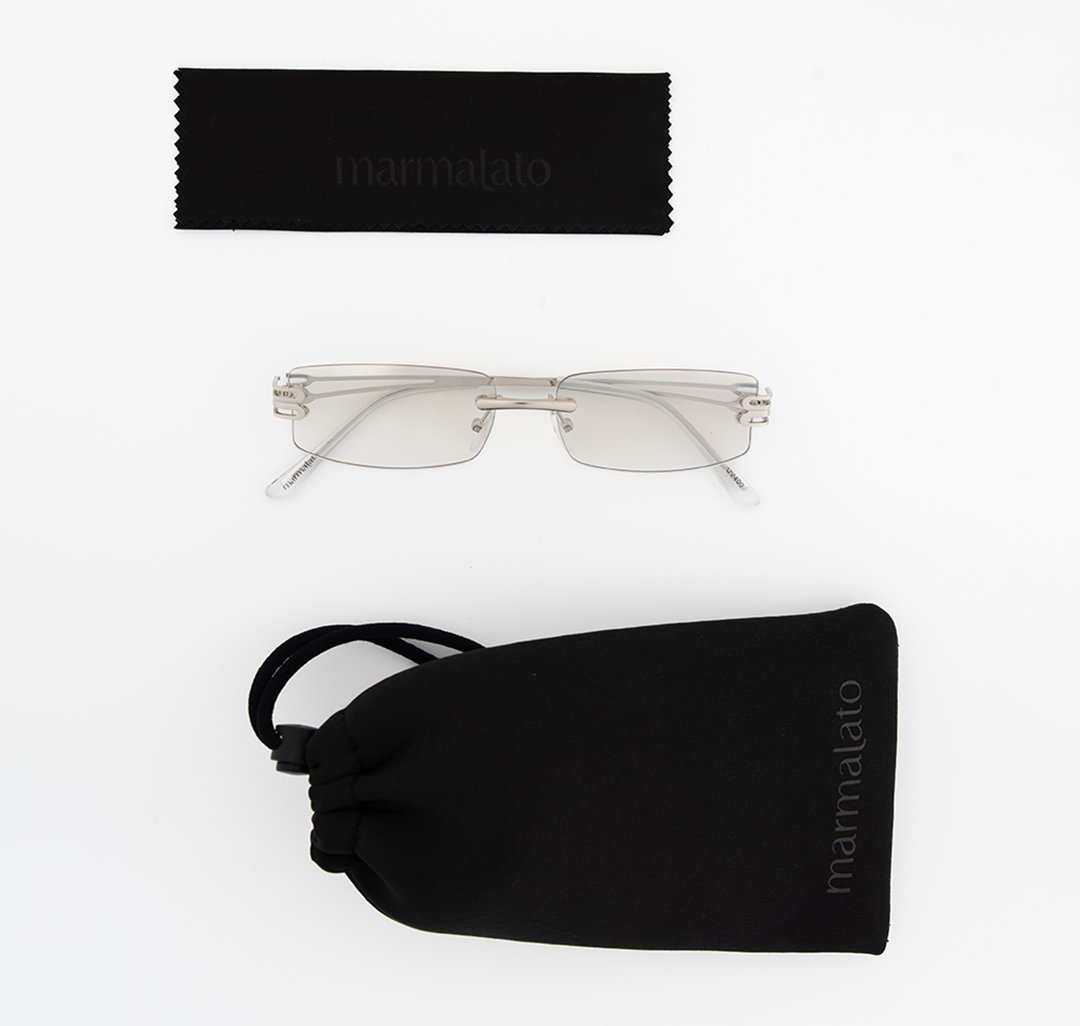Очки с чехлом Мармалато, цвет серый-серебро #8