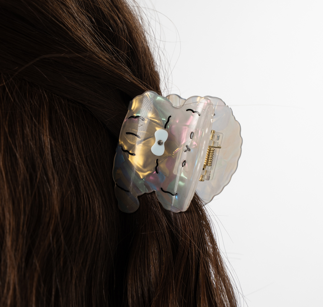 Заколка-краб Мармалато, цвет белый-голубой-мультиколор #2