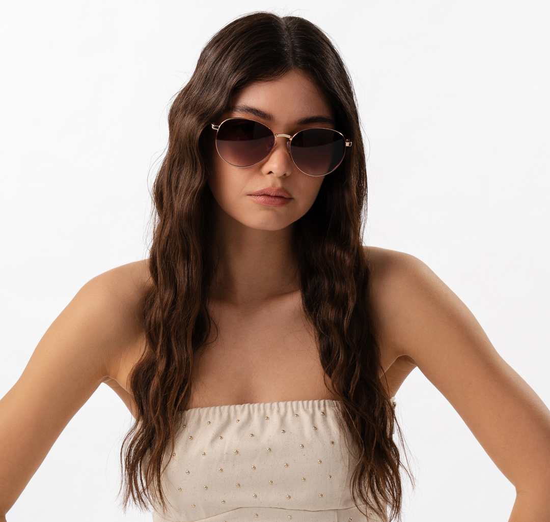 Очки с чехлом Мармалато, цвет коричневый-золото #2