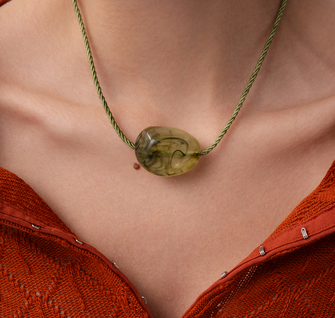 Колье Мармалато, цвет зеленый #2