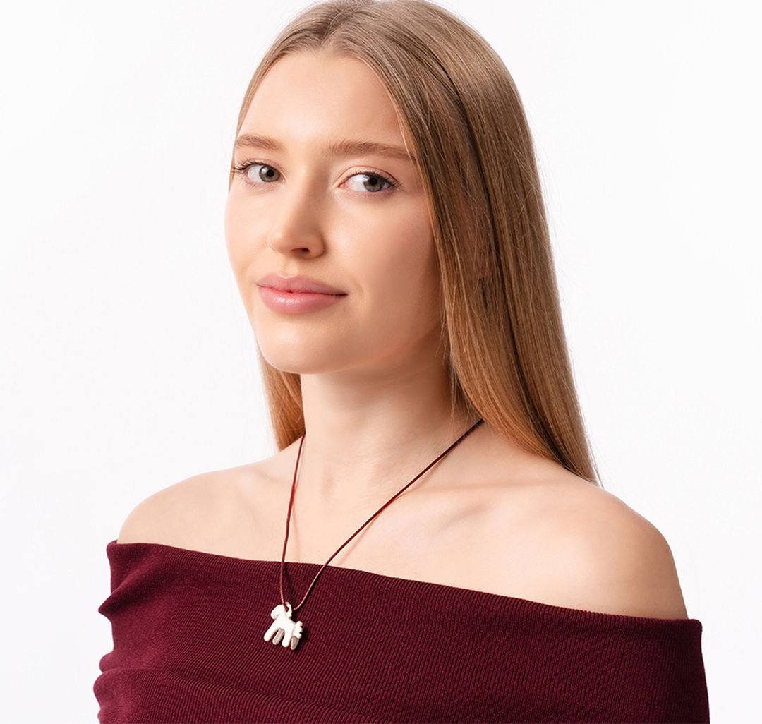 Колье Мармалато, цвет Винный-белый #3