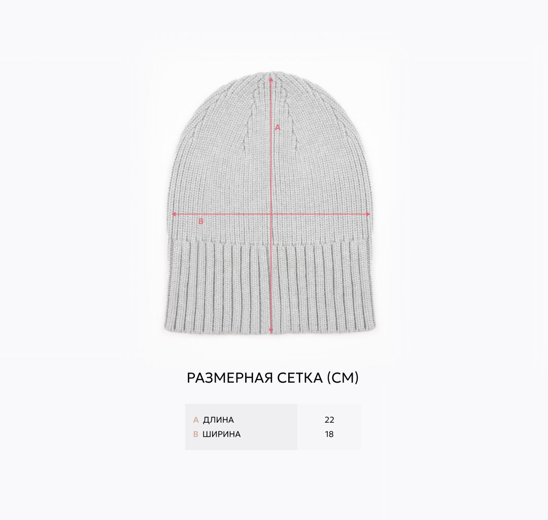 Шапка Мармалато, цвет светло-серый #4