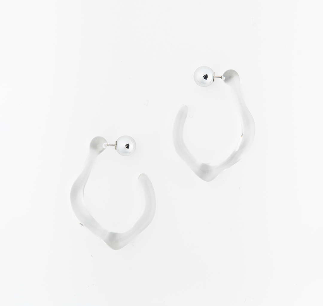 Серьги Мармалато, цвет прозрачный-белое серебро #3