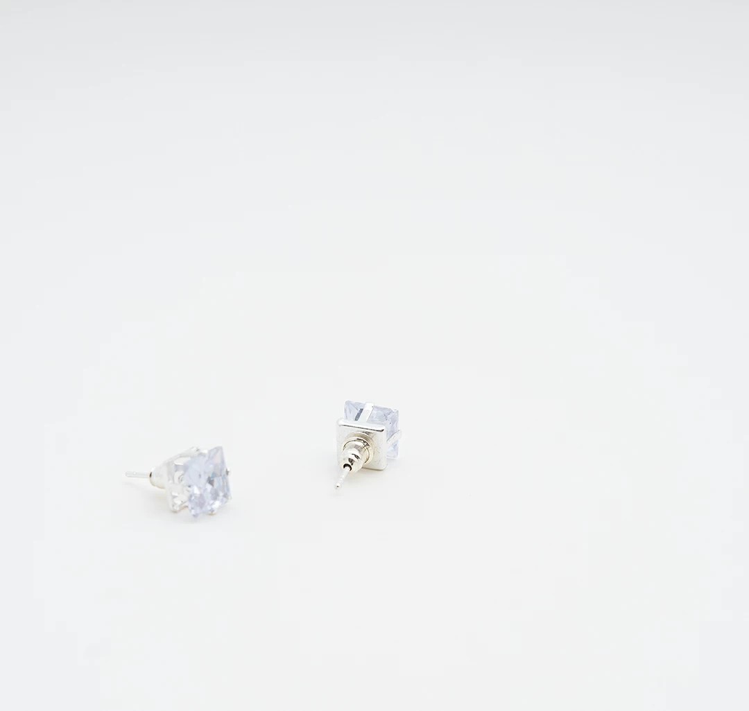 Набор серег (3 пары) Мармалато, цвет белое серебро-прозрачный #2