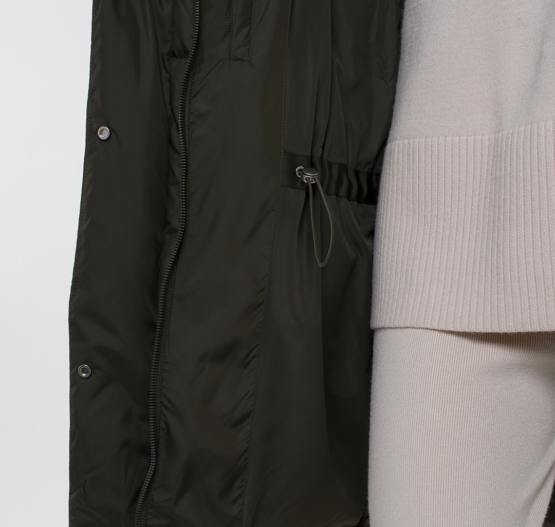 Оверсайз пуховик женский Мармалато, цвет Темный хаки #4