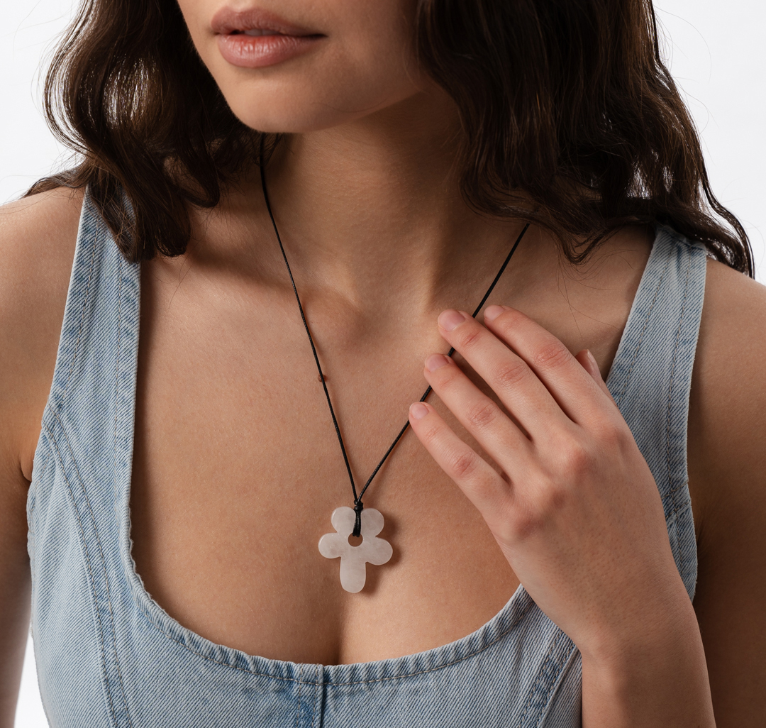 Колье Мармалато, цвет черный-молочный #1