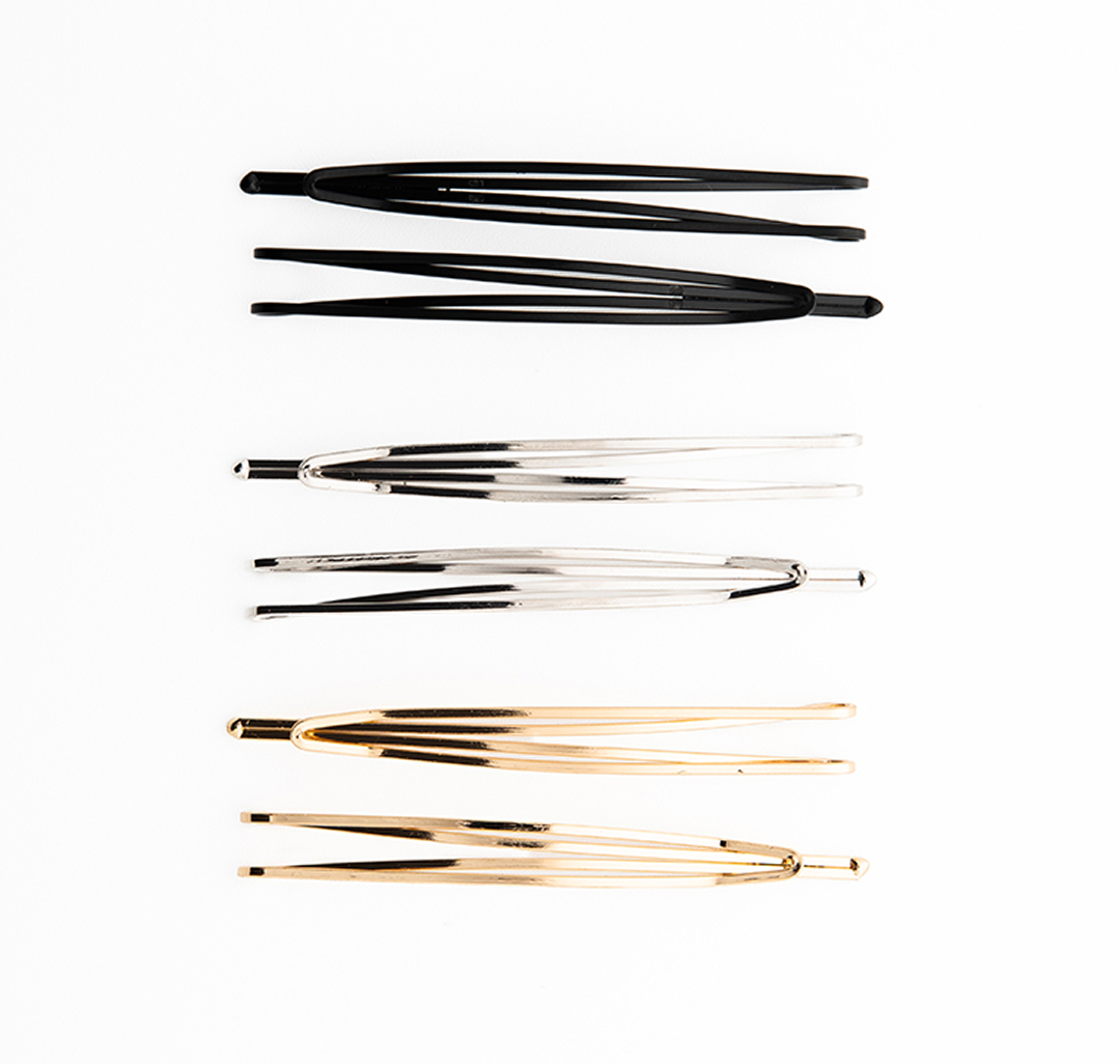 Набор невидимок (6 шт) Мармалато, цвет Золото-серебро-черный #1