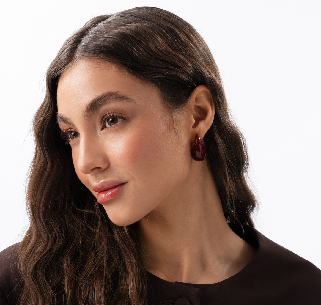 Серьги Мармалато, цвет Винный #3