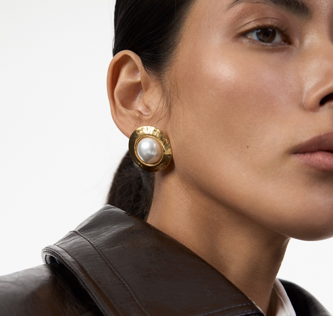 Серьги Мармалато, цвет Золото-белый жемчуг #2