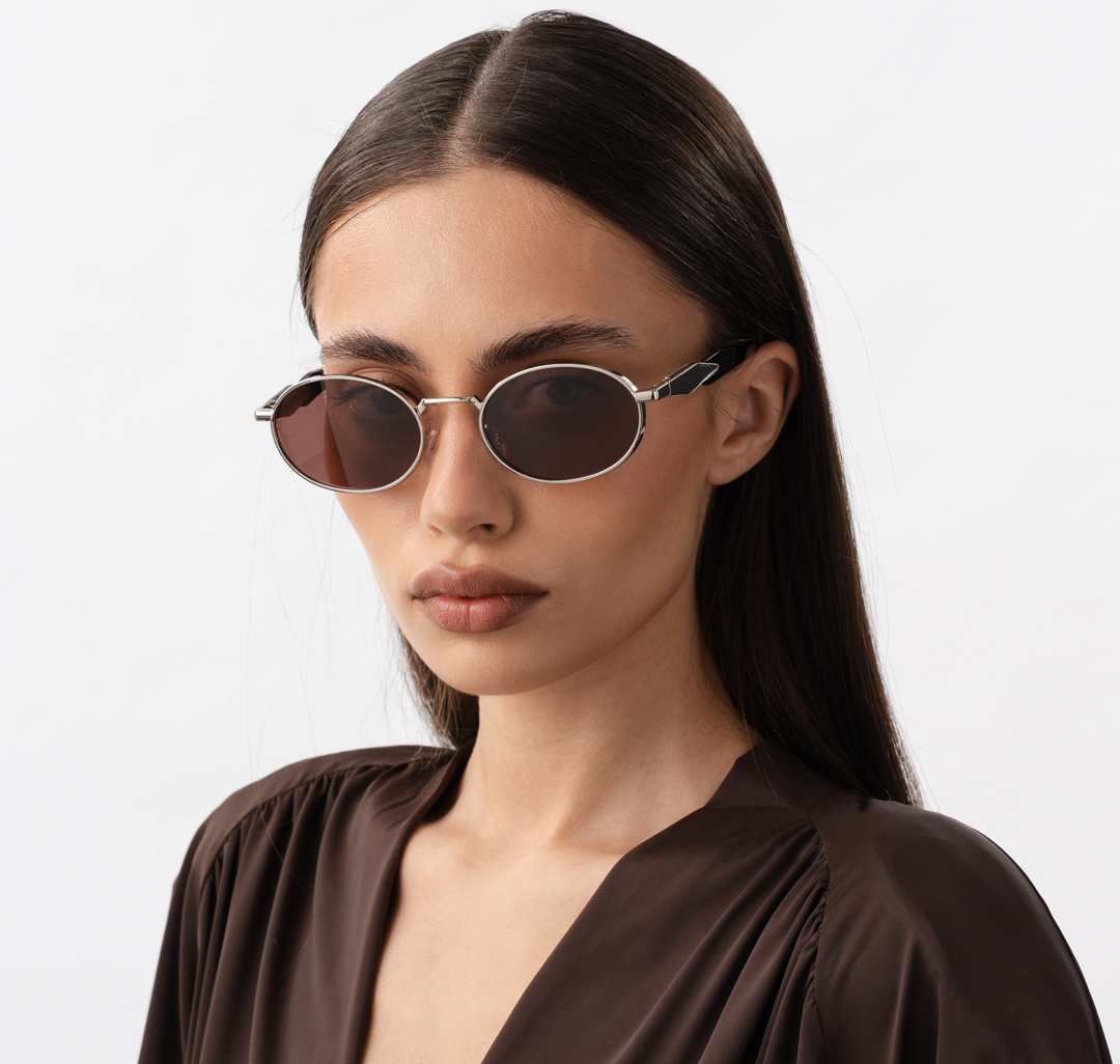 Очки с чехлом Мармалато, цвет бежевый-серебро-черный #2