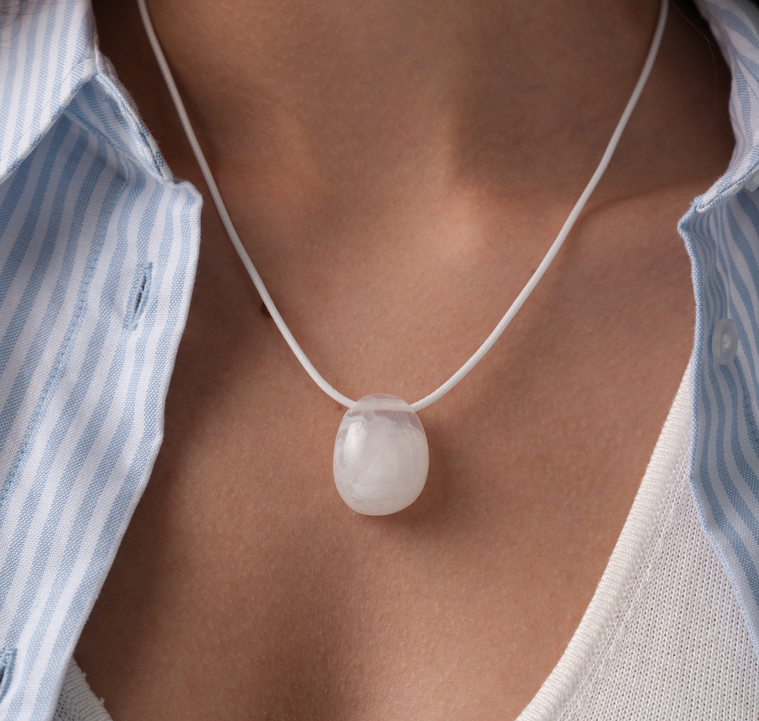 Колье Мармалато, цвет молочный-золото #2