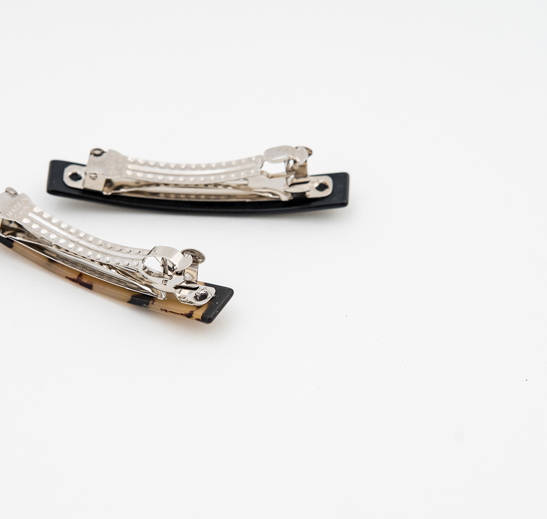 Набор зажимов (2 шт) Мармалато, цвет черный-бежевый-коричневый #5