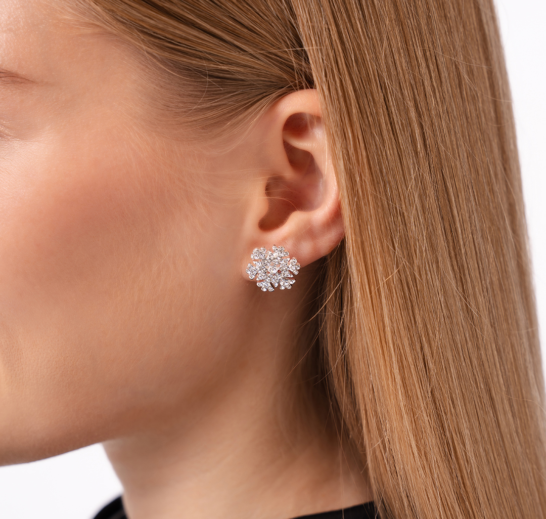 Серьги Мармалато, цвет белое серебро-прозрачный #4