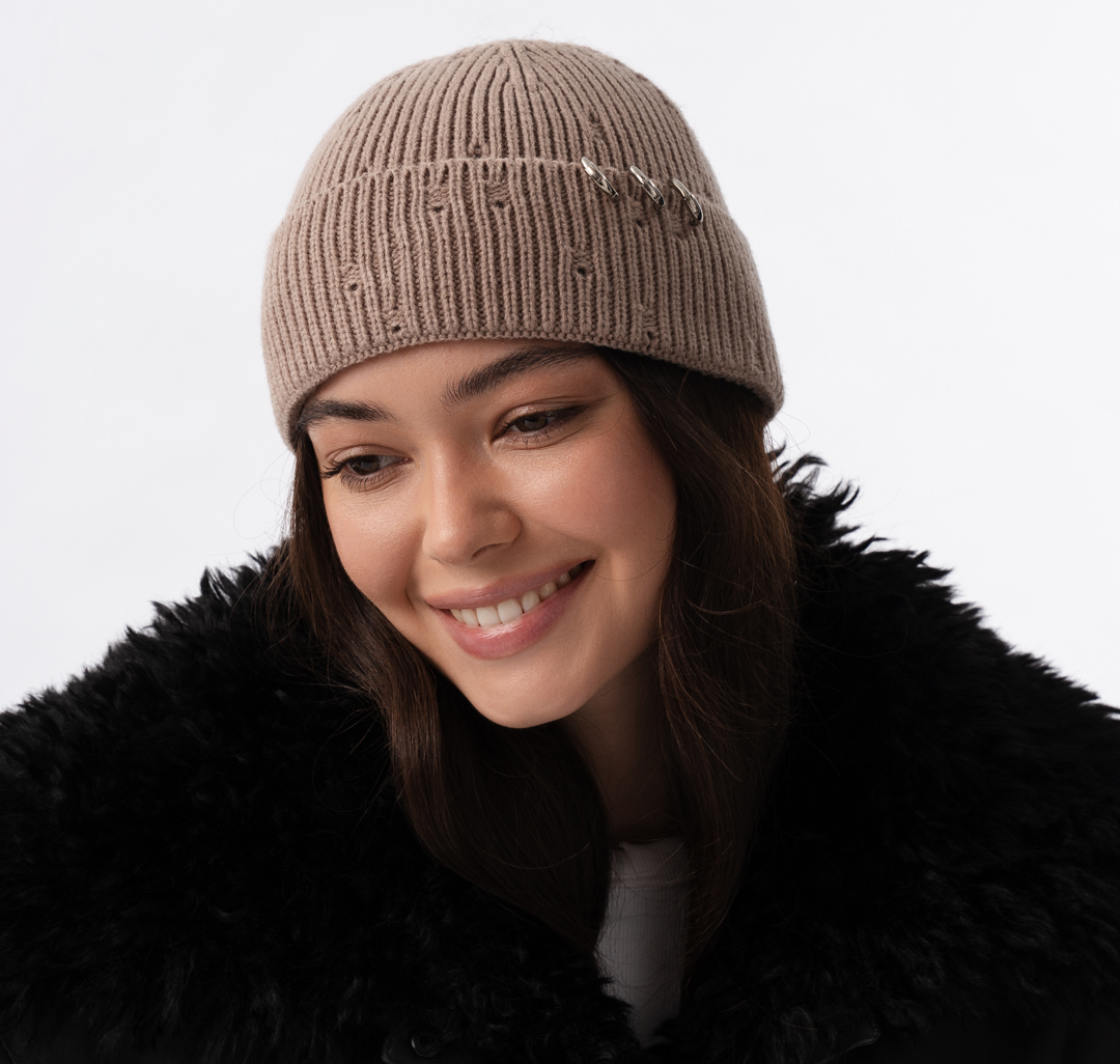 Шапка Мармалато, цвет темно-бежевый #1