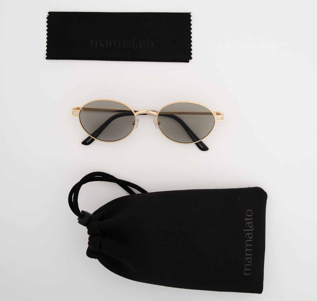 Очки с чехлом Мармалато, цвет золото-серый-черный #9