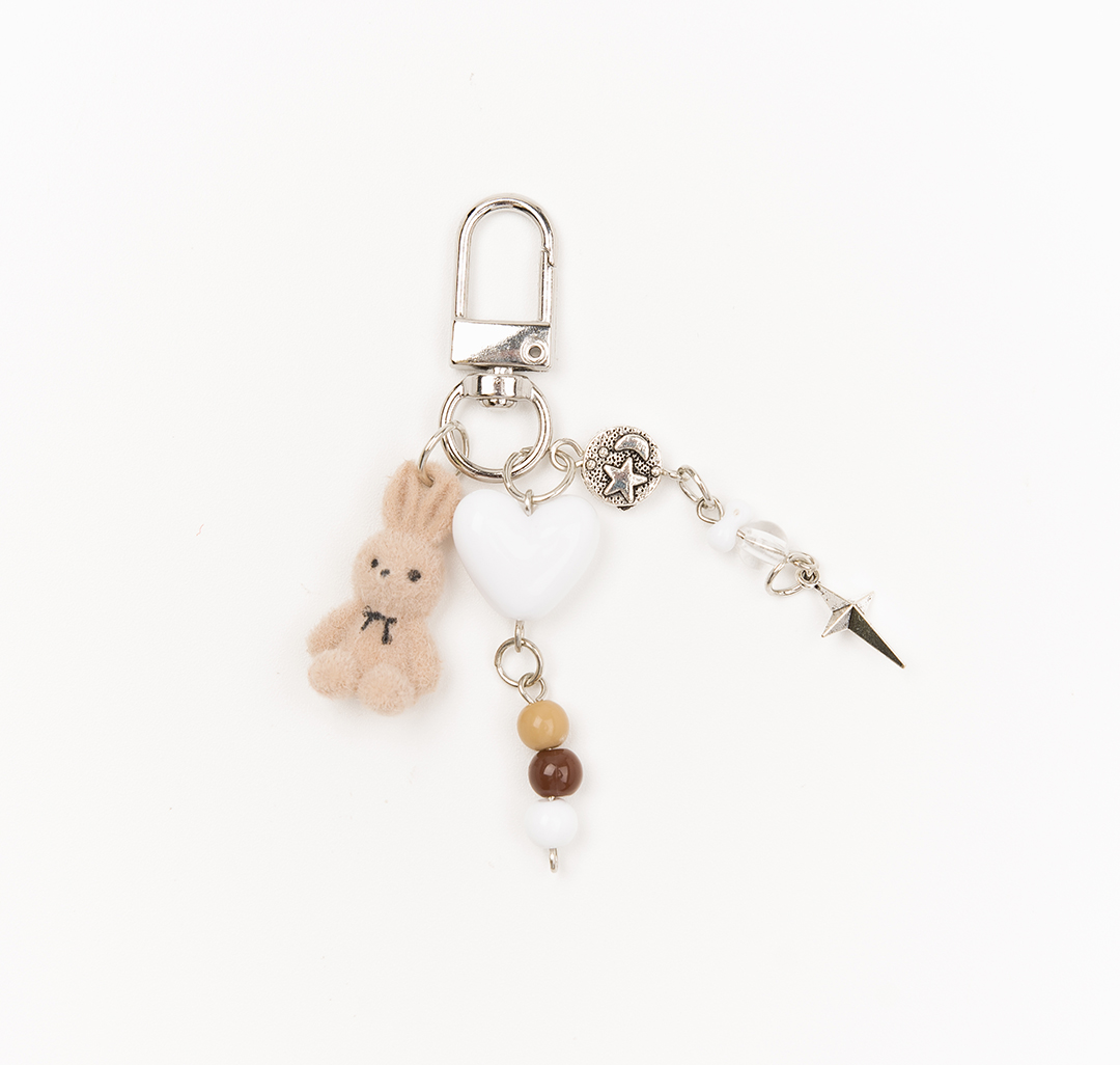 Брелок Мармалато, цвет коричневый-белый-серебро #1