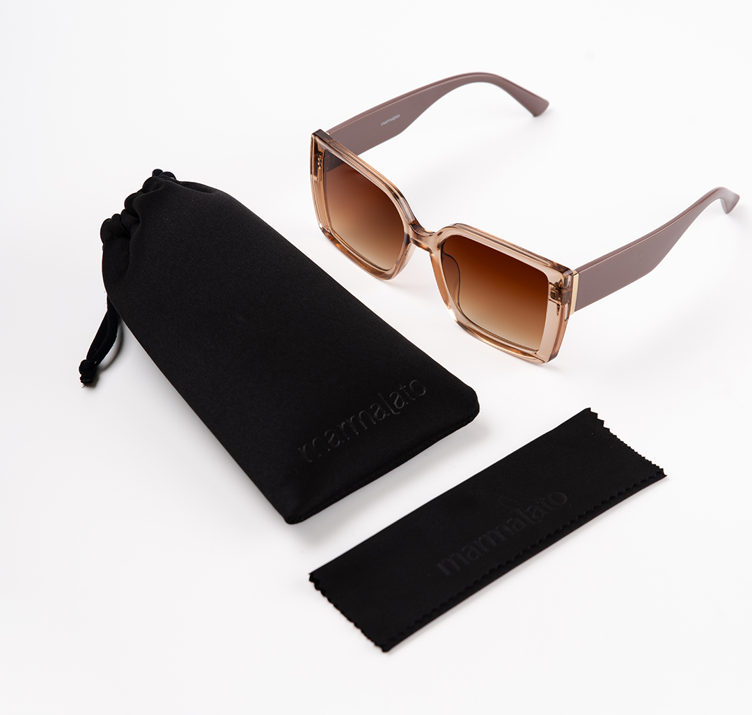 Очки с чехлом Мармалато, цвет Бежевый-коричневый #7