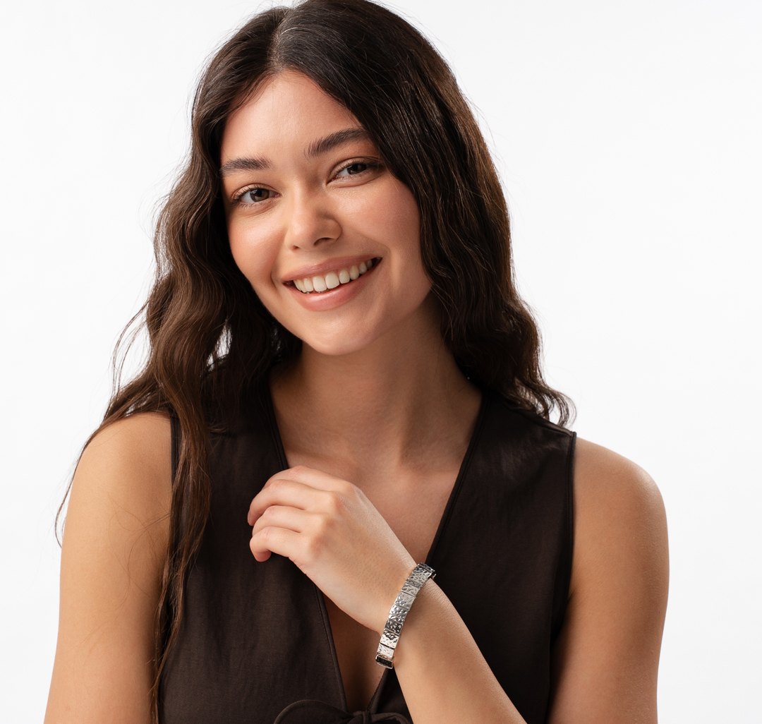 Браслет Мармалато, цвет белое серебро #2