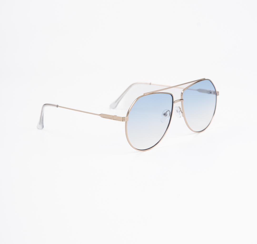 Очки с чехлом Мармалато, цвет светло голубой-золото #5