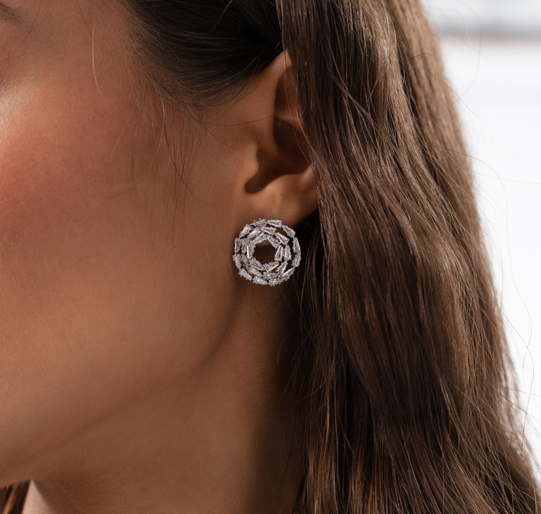 Серьги Мармалато, цвет Серебро-прозрачный #4