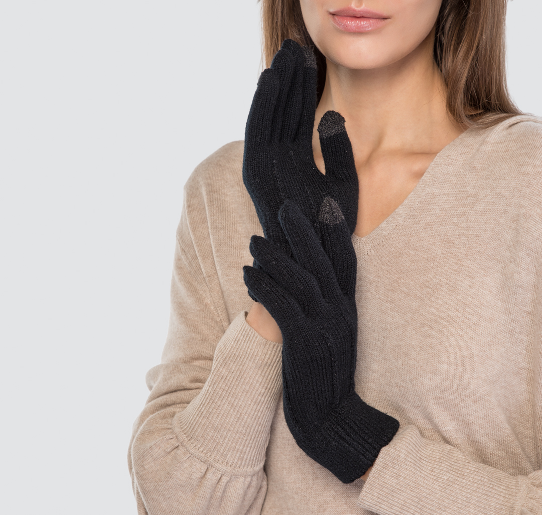 Женские перчатки Мармалато, цвет Черный #2