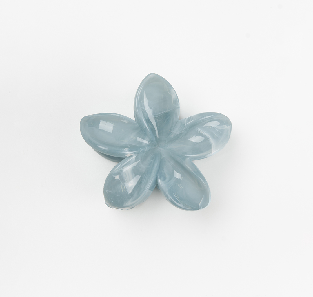 Заколка-краб Мармалато, цвет голубой-белый #3