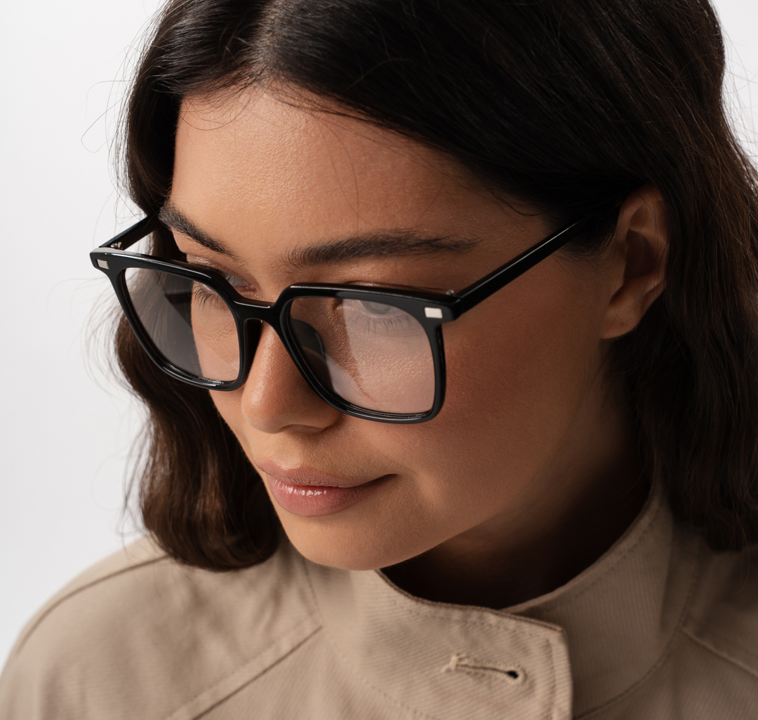 Очки с чехлом Мармалато, цвет прозрачный-черный-серебро #2