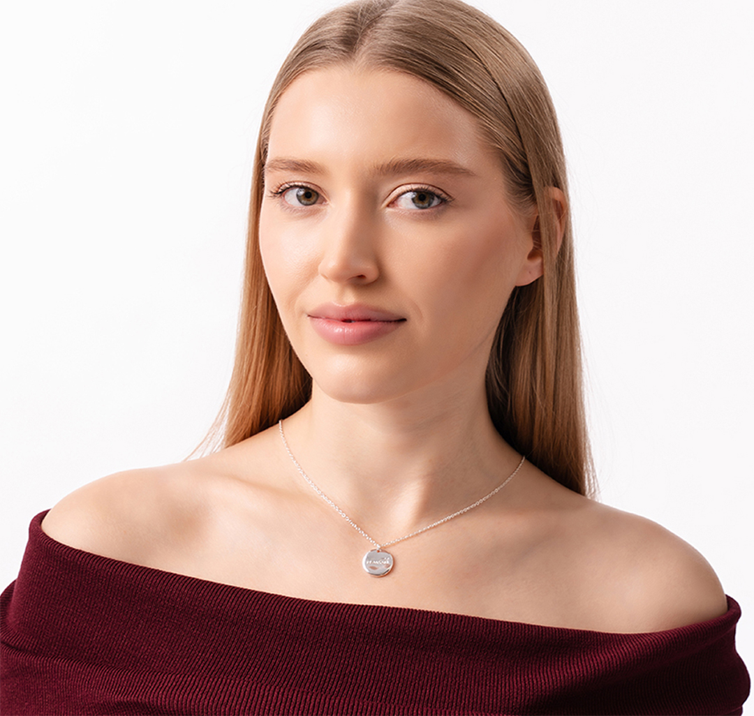 Колье Мармалато, цвет белое серебро-прозрачный #4