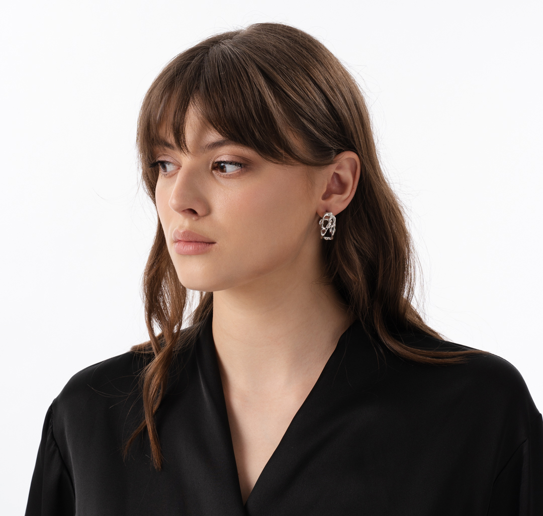 Серьги Мармалато, цвет Серебро #3