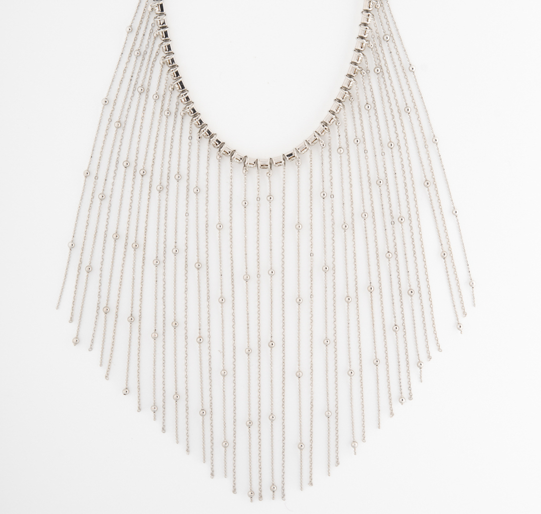 Колье Мармалато, цвет Серебро-прозрачный #1