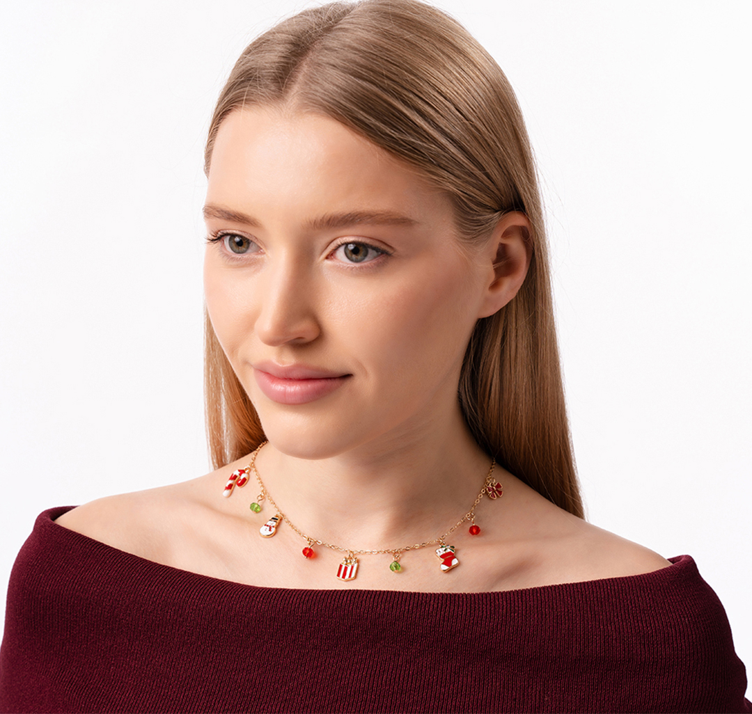 Колье Мармалато, цвет Красный-золото-мультиколор #4