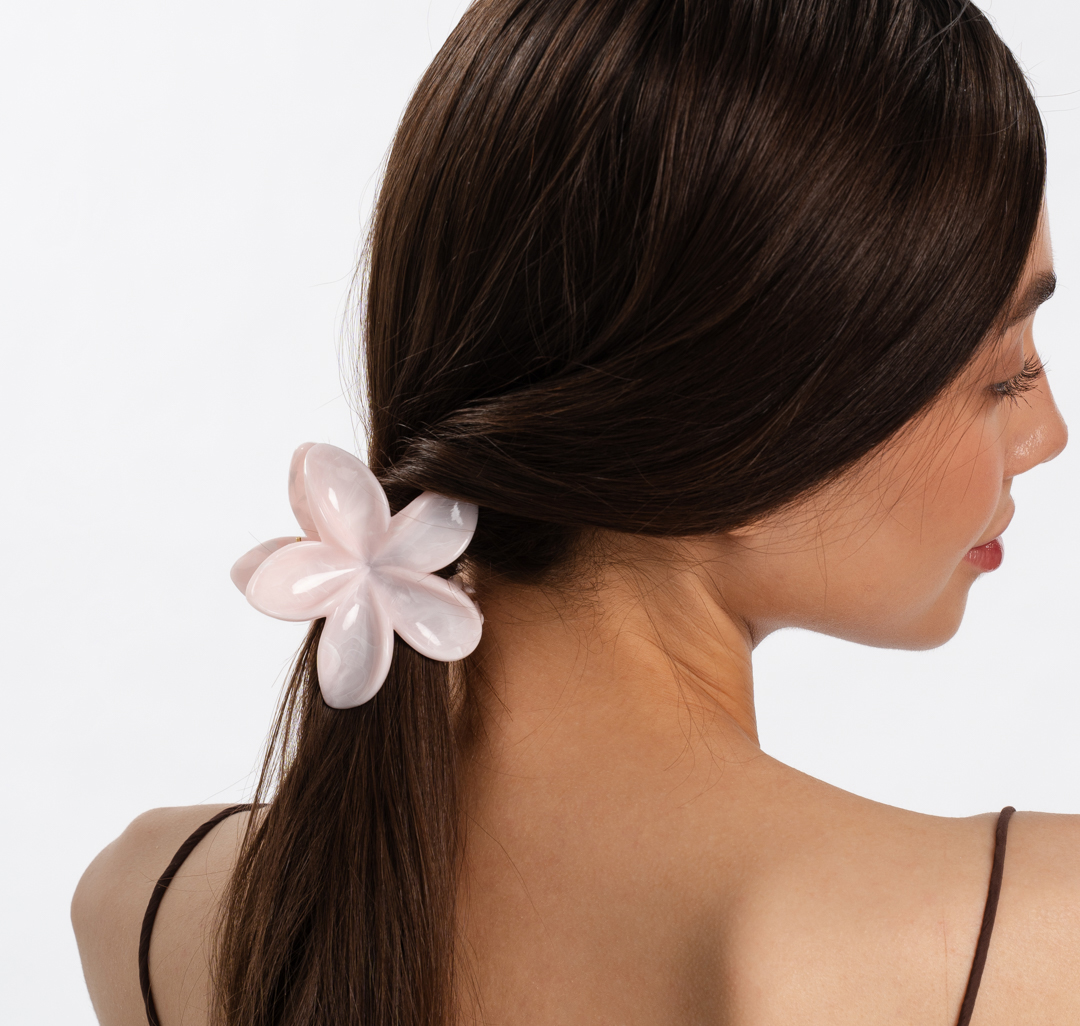 Заколка-краб Мармалато, цвет розовый-белый #1