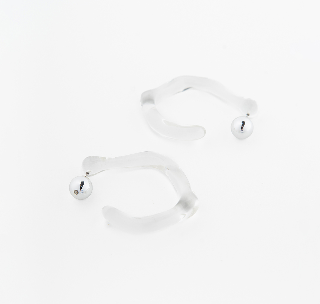 Серьги Мармалато, цвет прозрачный-белое серебро #4