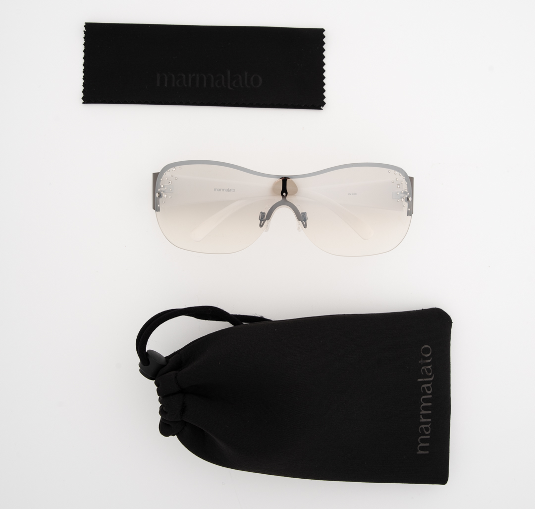 Очки с чехлом Мармалато, цвет серый-белый-серебро #6