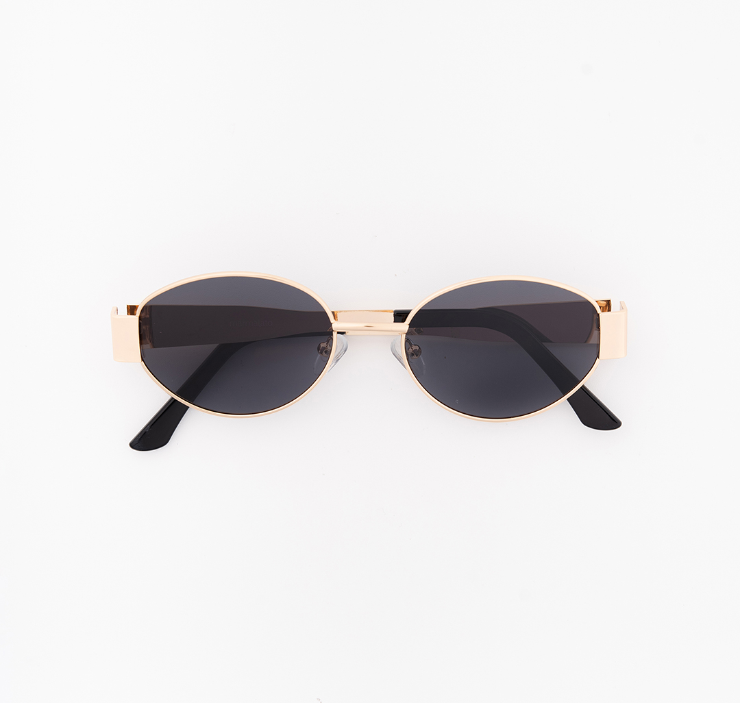 Очки солнцезащитные с поляризацией черные-золотые Мармалато, цвет Черный-золото #4