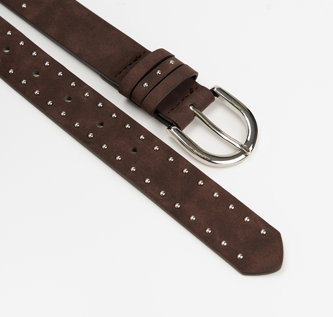 Ремень Мармалато, цвет шоколадный-серебро #2