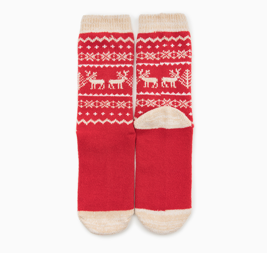 Носки (1 пара) Мармалато, цвет Красный-бежевый #3