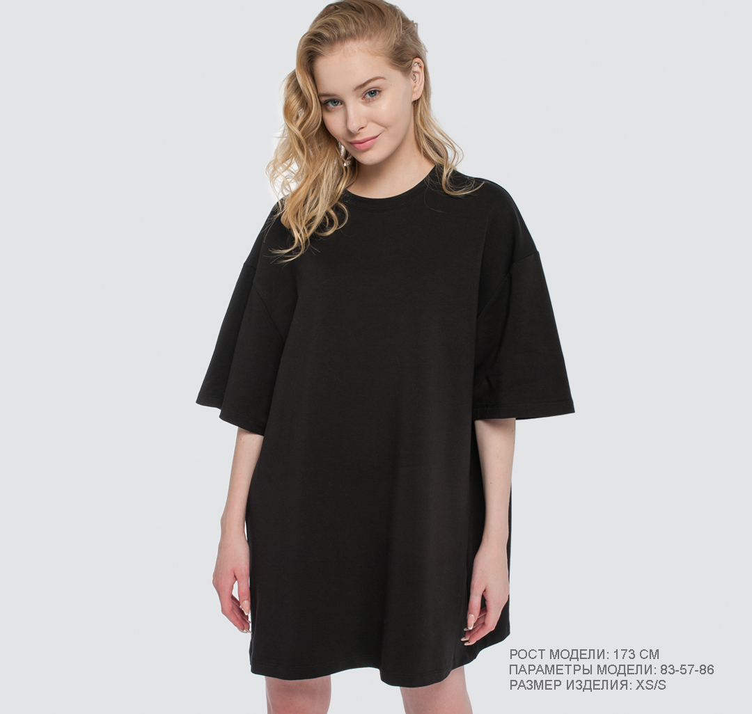 Платье-футболка Мармалато, цвет черный #1