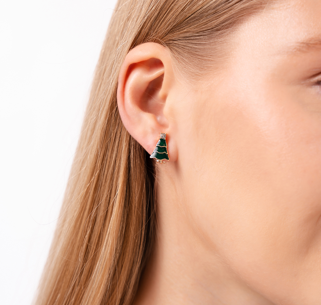 Клипсы Мармалато, цвет Зеленый-золото #4