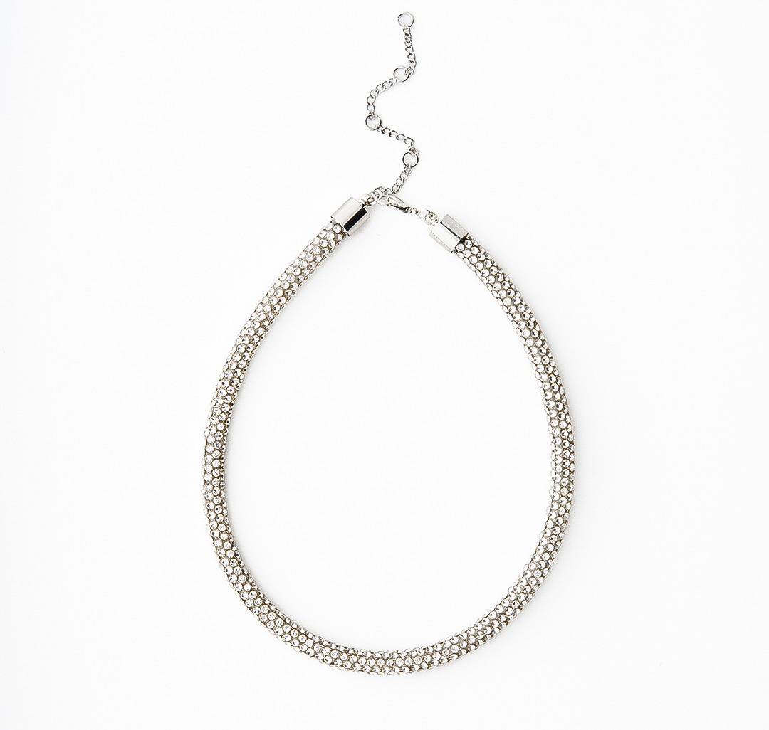 Чокер Мармалато, цвет Белое серебро-прозрачный #1