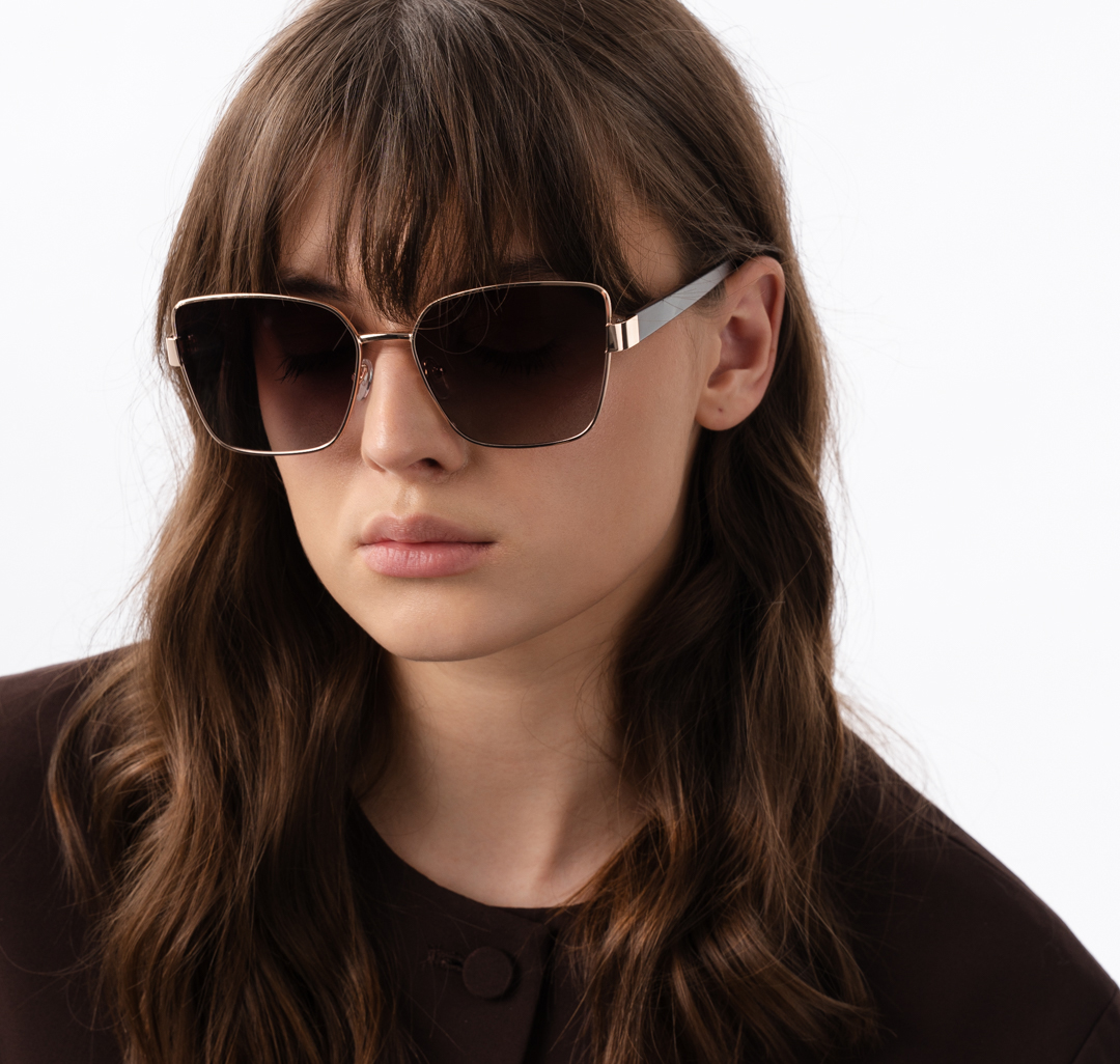 Очки с чехлом Мармалато, цвет Коричневый-золото #1