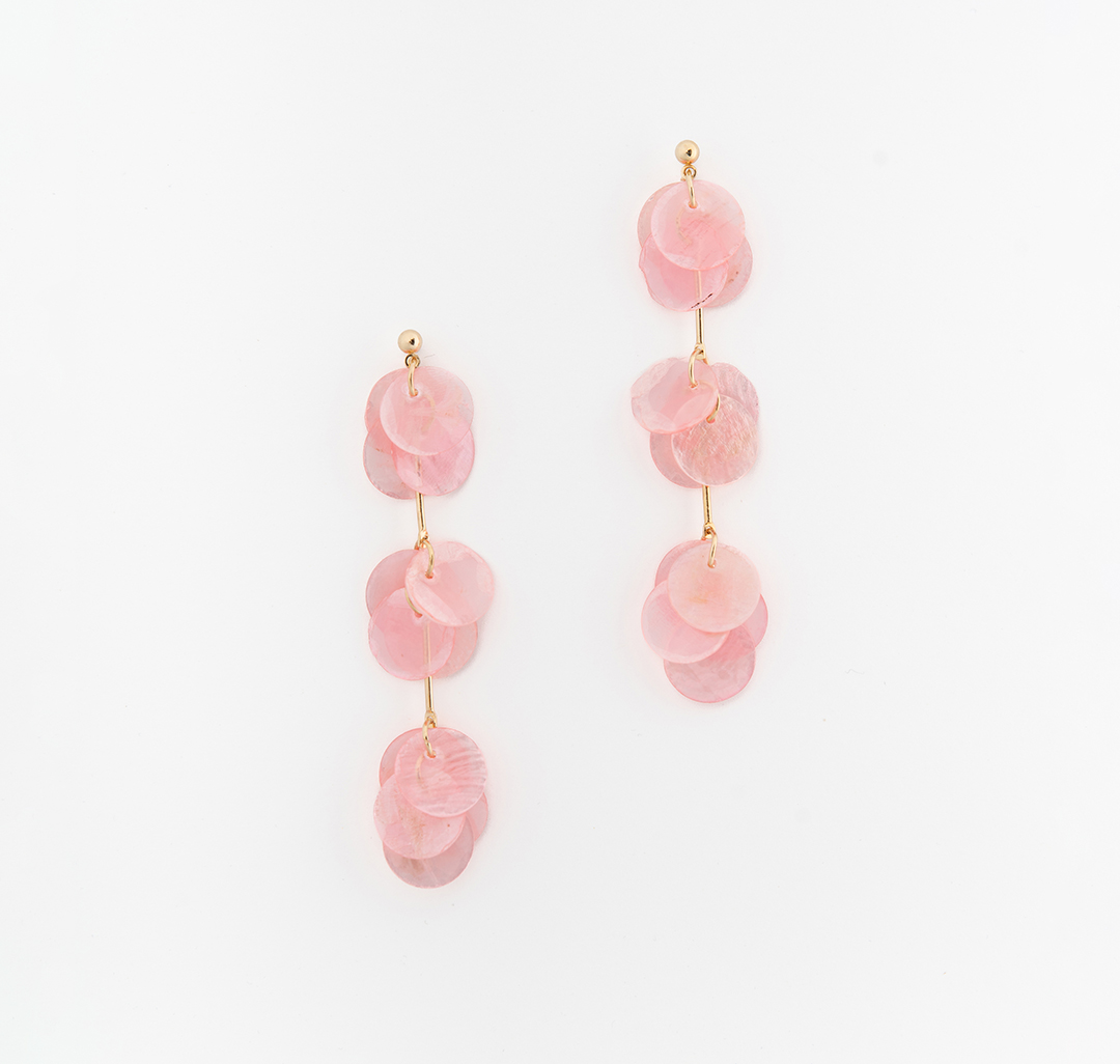 Серьги Мармалато, цвет светло-розовый-золото #4