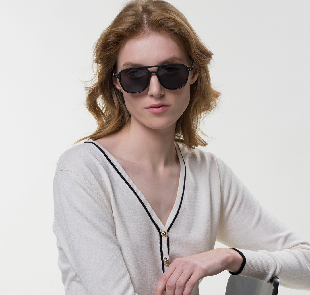 Очки солнцезащитные с поляризацией матовые черные Мармалато, цвет матовый черный-серебро #3