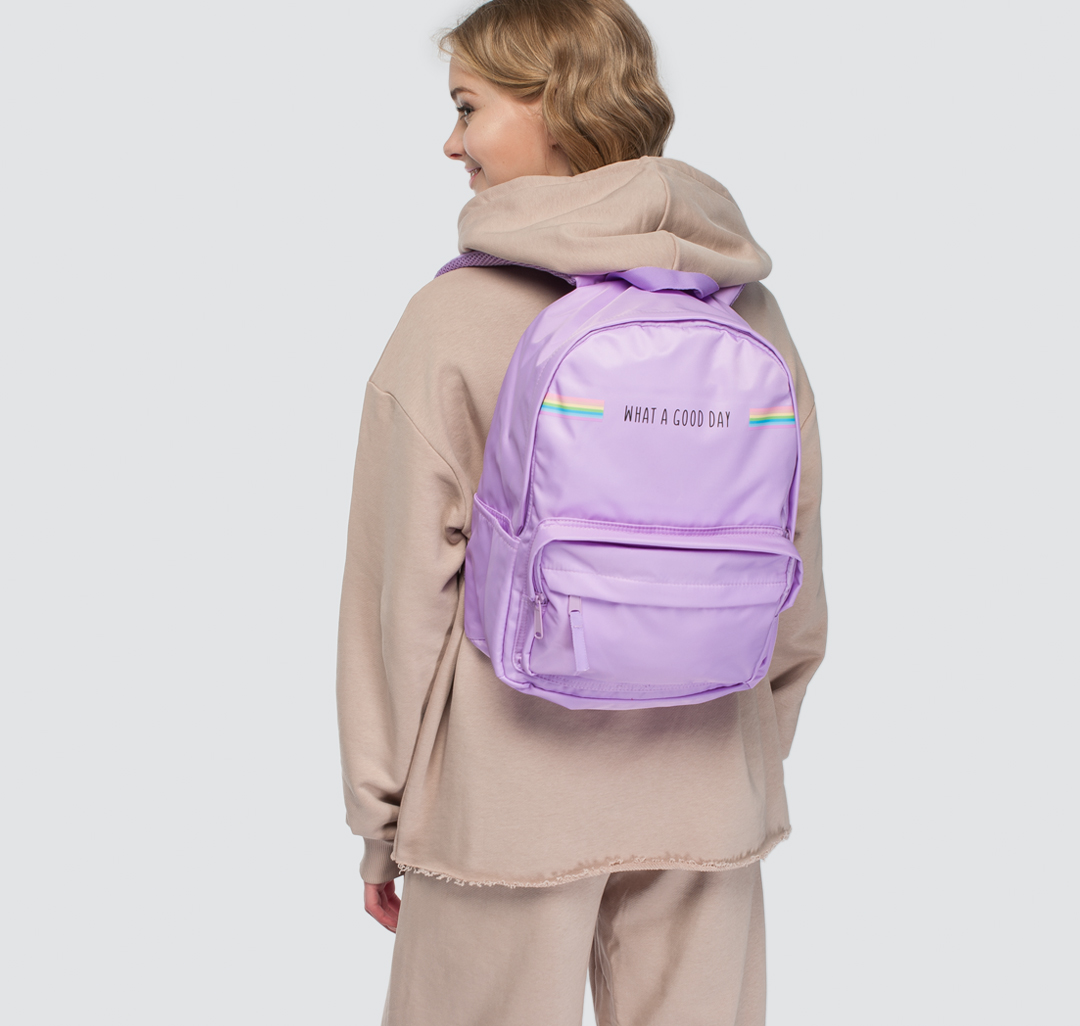 Рюкзак женский текстильный Мармалато, цвет Лиловый-мультиколор #2