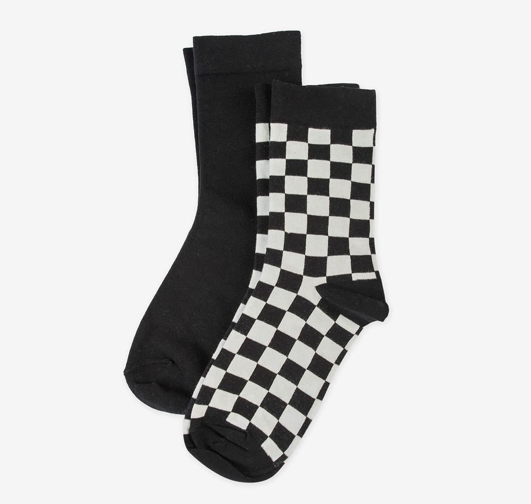 Набор носков (2 шт) Мармалато, цвет Черный-белый #1