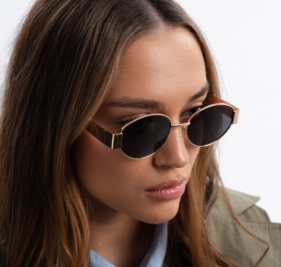 Очки с чехлом Мармалато, цвет Черный-золото #1