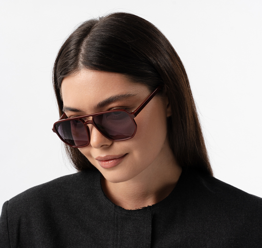 Очки с чехлом Мармалато, цвет темно винный-черный #1